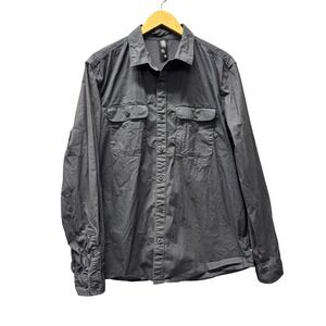 Mountain Hardwear Button Front Mens XL Canyon Long Sleeve Dark Gray Ripstop
